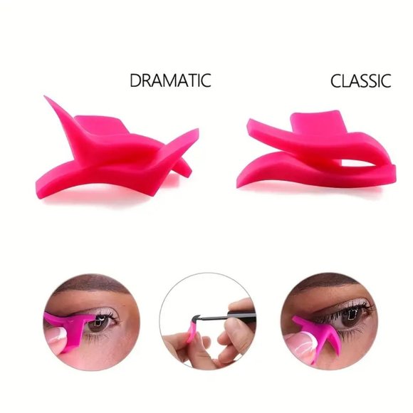 1 Pair Silicone Wing Eyeliner Stamp Eyeshadow Stencil Models Wing Style EyeLiner - Picture 3 of 10